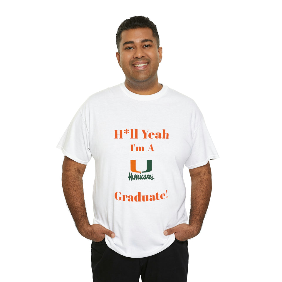 H*ll Yeah Miami Hurricanes Unisex Heavy Cotton Tee