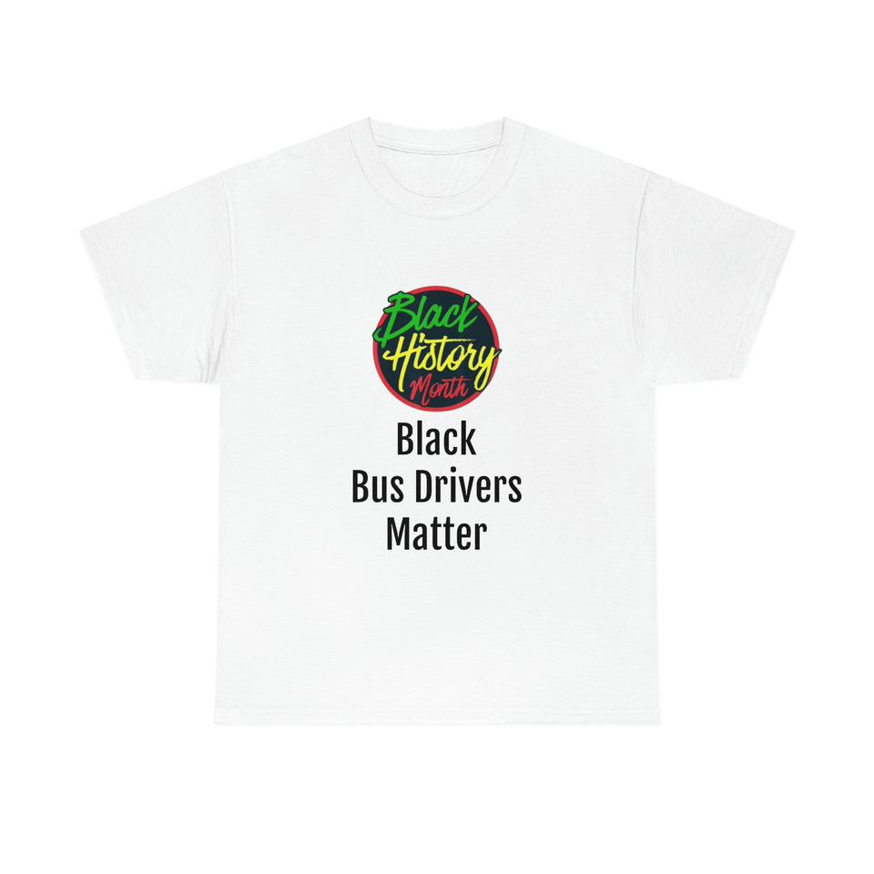 Black Bus Drivers Matter Cotton Tee