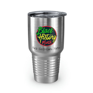 Black Electricians Matter Ringneck Tumbler, 30oz