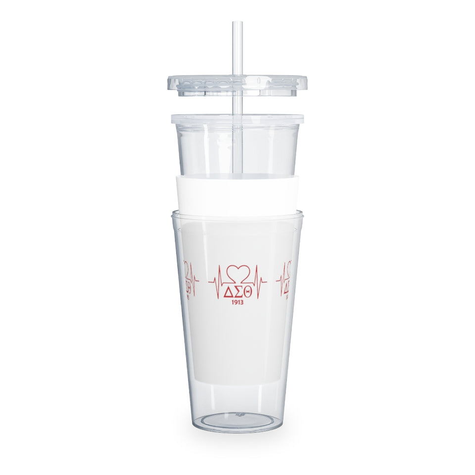 Delta Heartbeat Plastic Tumbler with Straw