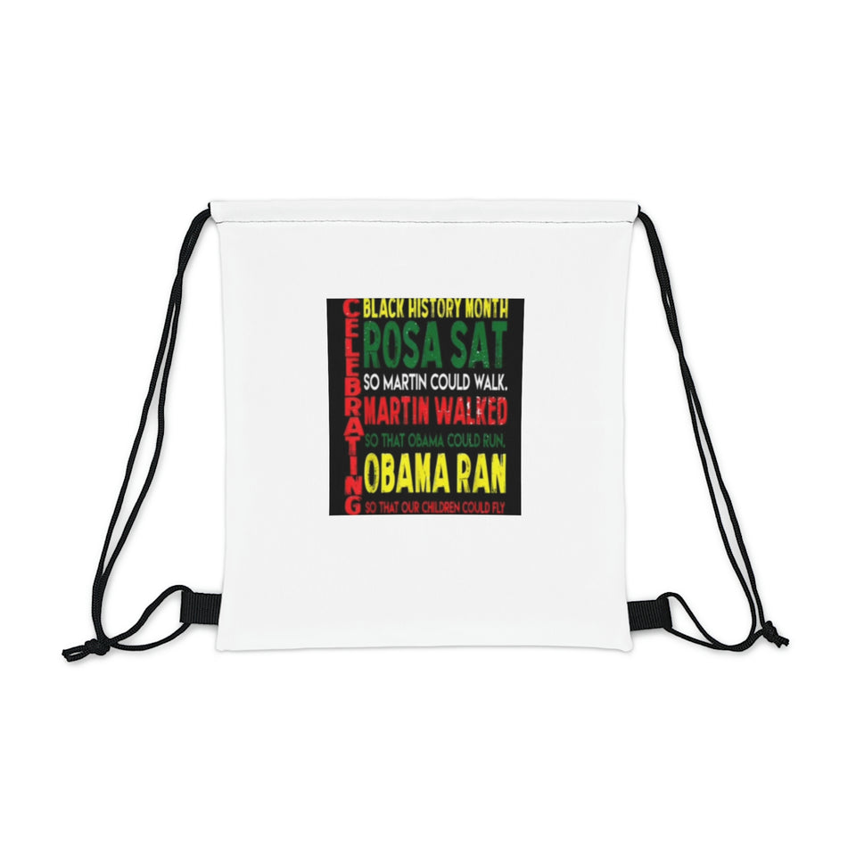 Celebrating Black History Month Outdoor Drawstring Bag