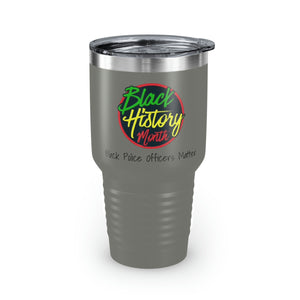 Black Police Officers Matter Ringneck Tumbler, 30oz