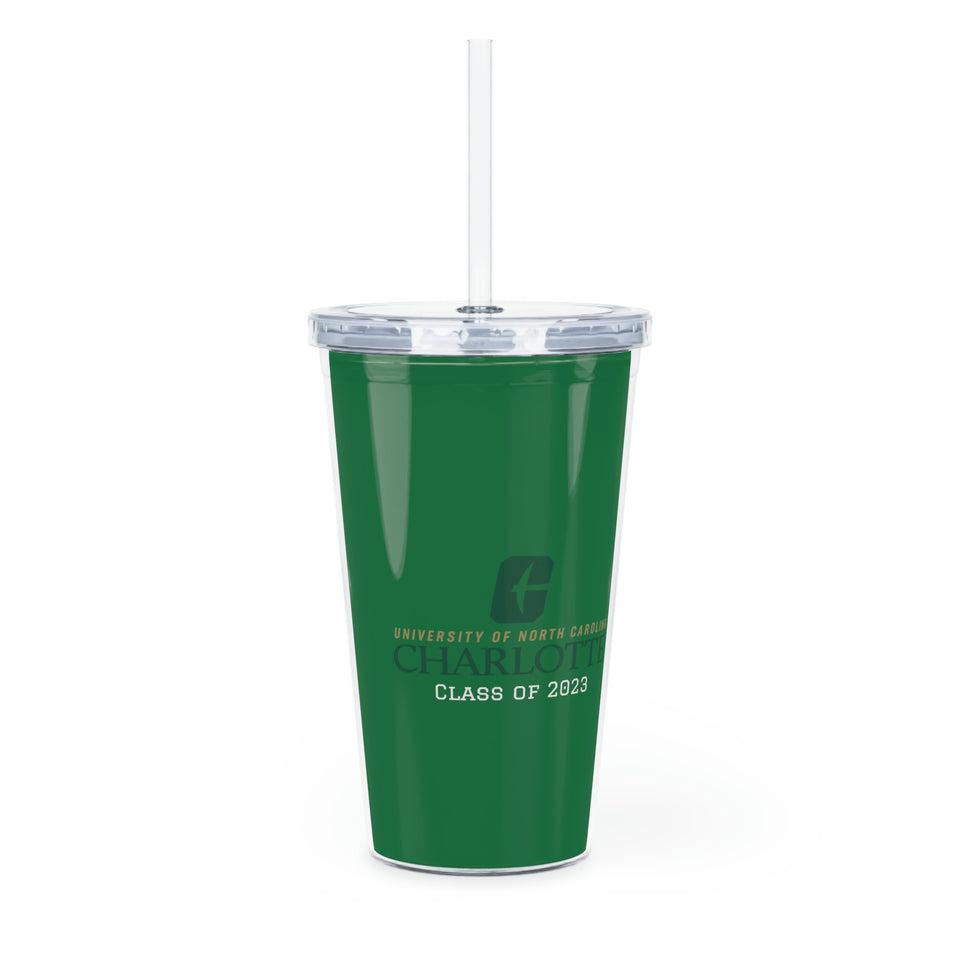 UNCC Class of 2023 Plastic Tumbler with Straw