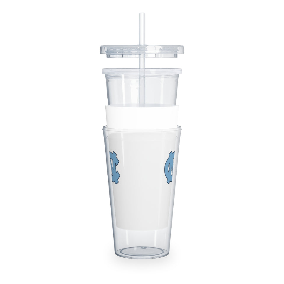 UNC Plastic Tumbler with Straw