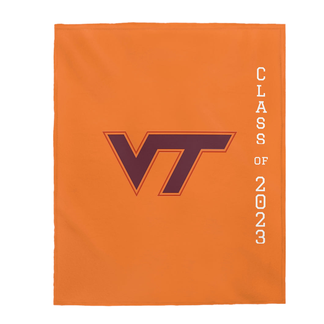 Virginia Tech Class of 2023 Velveteen Plush Blanket