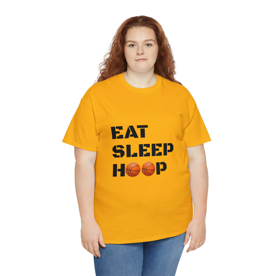 Eat Sleep Hoop Unisex Heavy Cotton Tee