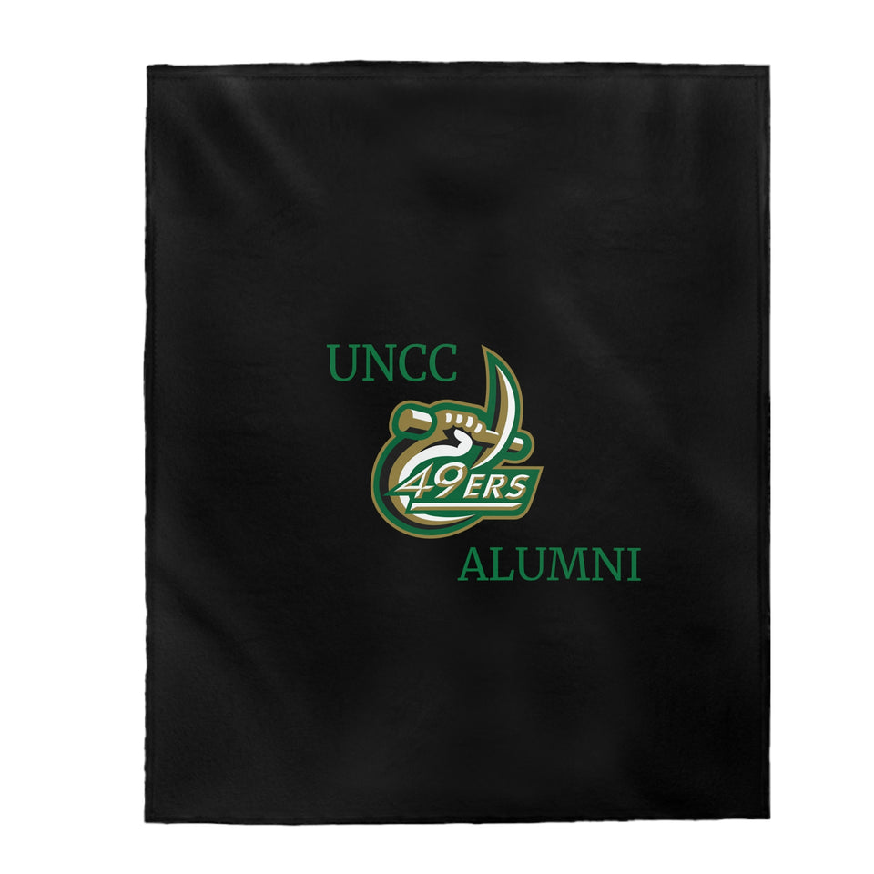 UNCC ALUMNI Velveteen Plush Blanket