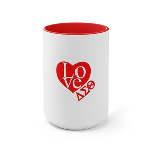 Delta Sigma Theta Sorority Two-Tone Coffee Mugs, 15oz