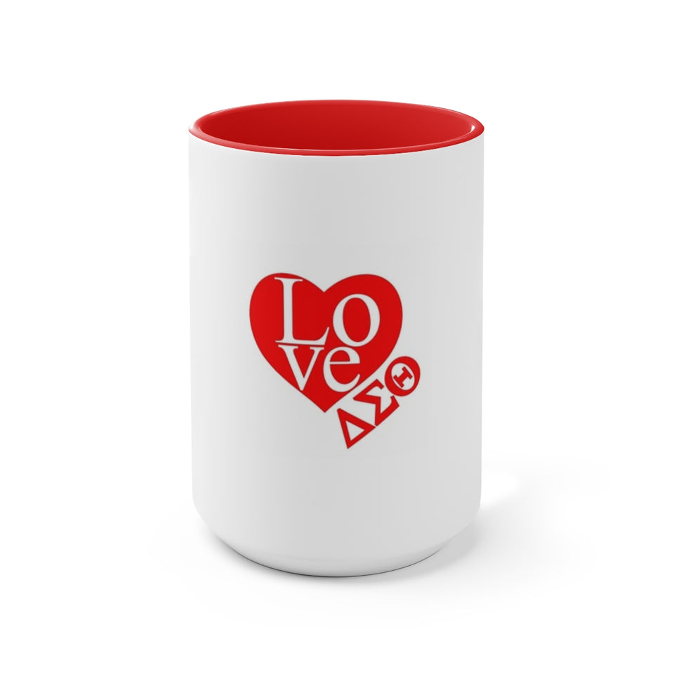 Delta Sigma Theta Sorority Two-Tone Coffee Mugs, 15oz