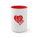 Delta Sigma Theta Sorority Two-Tone Coffee Mugs, 15oz