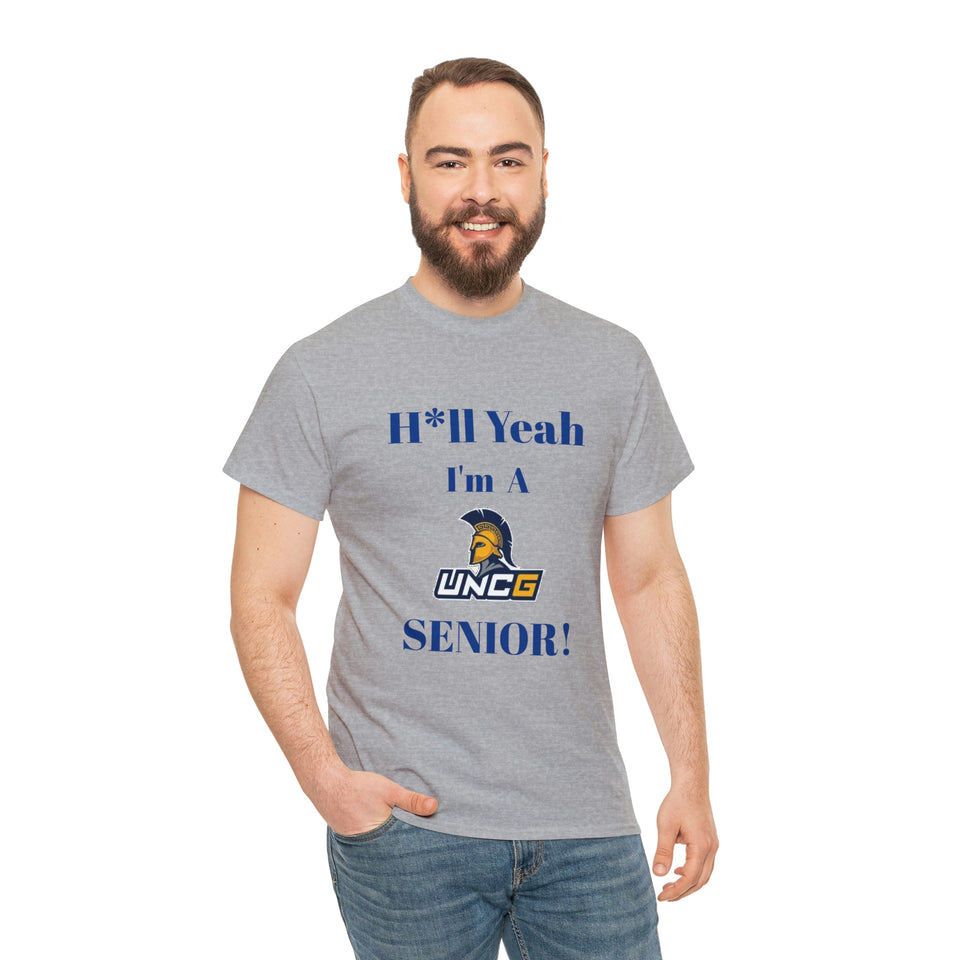 H*ll Yeah! UNCG Senior Unisex Heavy Cotton Tee