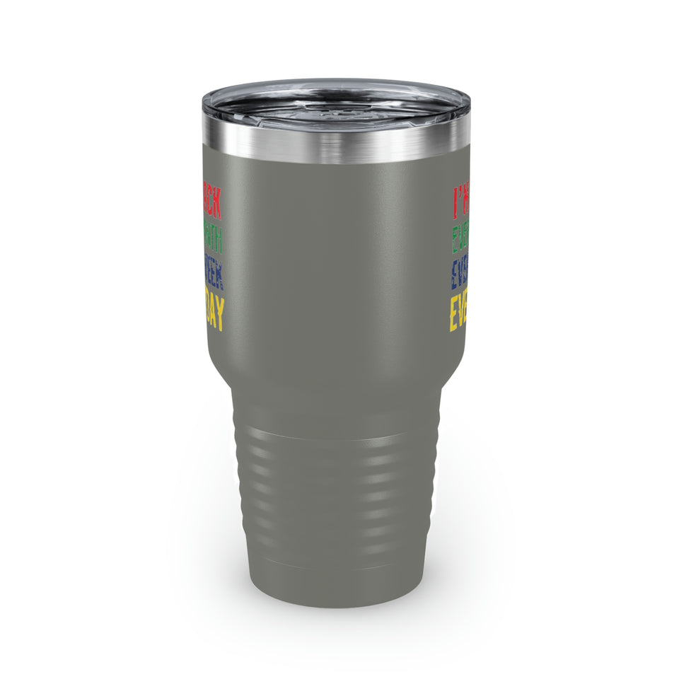 I'm Black Every Month Week Day Ringneck Tumbler, 30oz