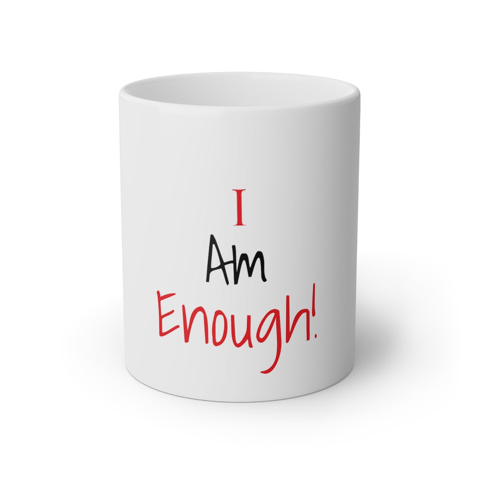 I Am Enough White Mug, 11oz