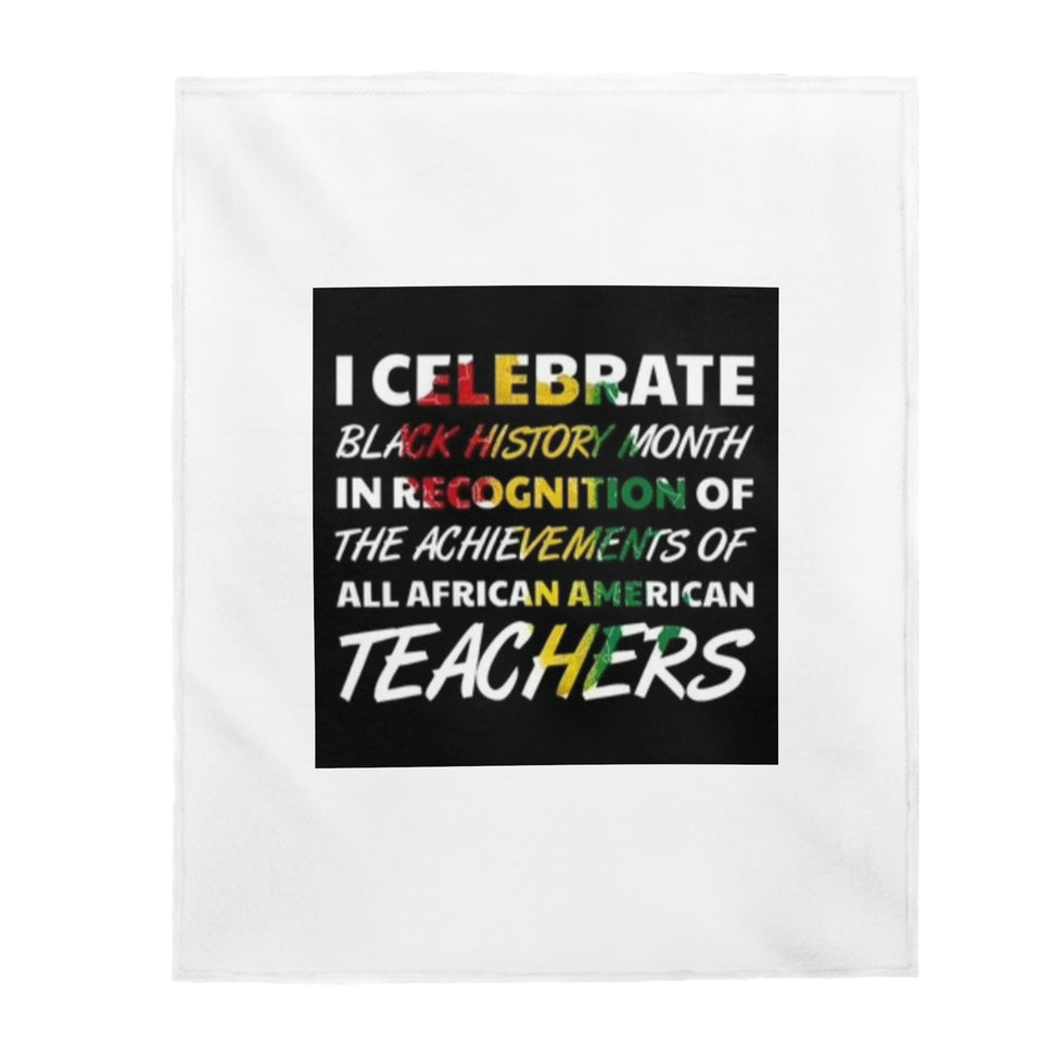 I Celebrate Velveteen Plush Blanket