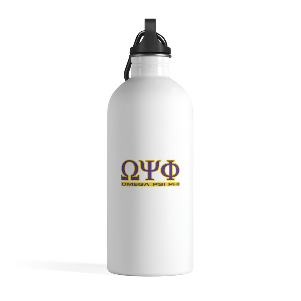 Omega Psi Phi Stainless Steel Water Bottle