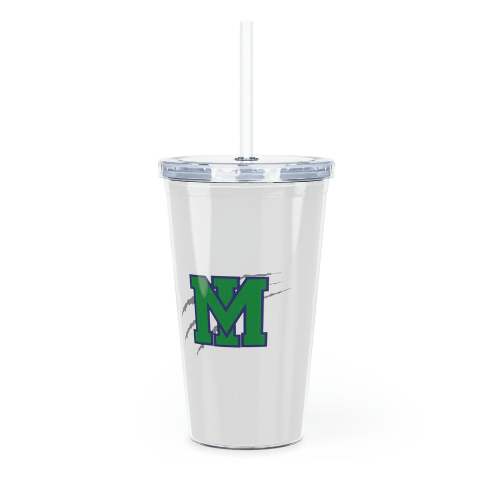 Mountain Island Charter School Plastic Tumbler with Straw