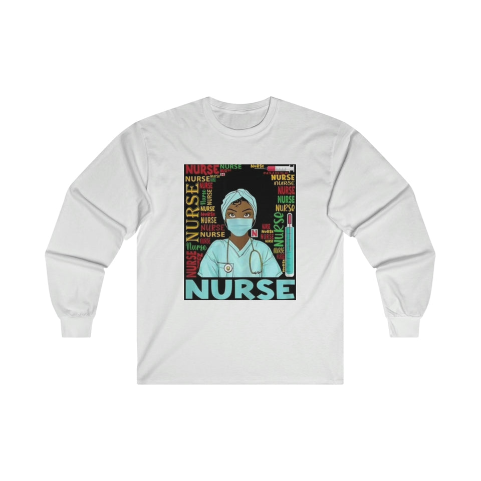 Black Nurse Long Sleeve Tee