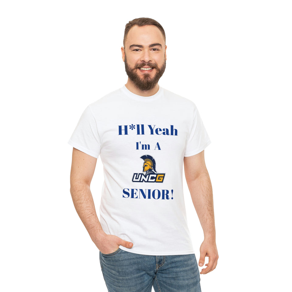 H*ll Yeah! UNCG Senior Unisex Heavy Cotton Tee