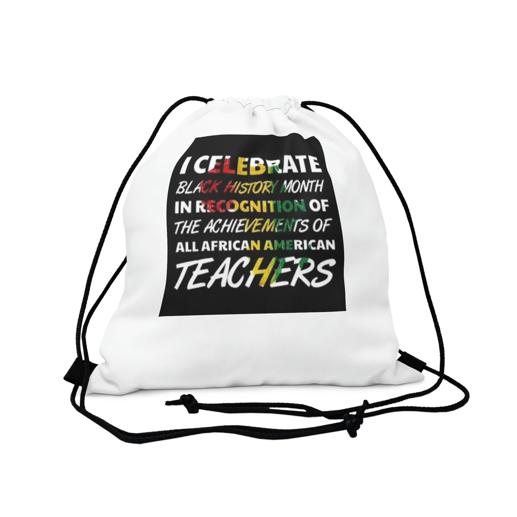 I Celebrate Outdoor Drawstring Bag