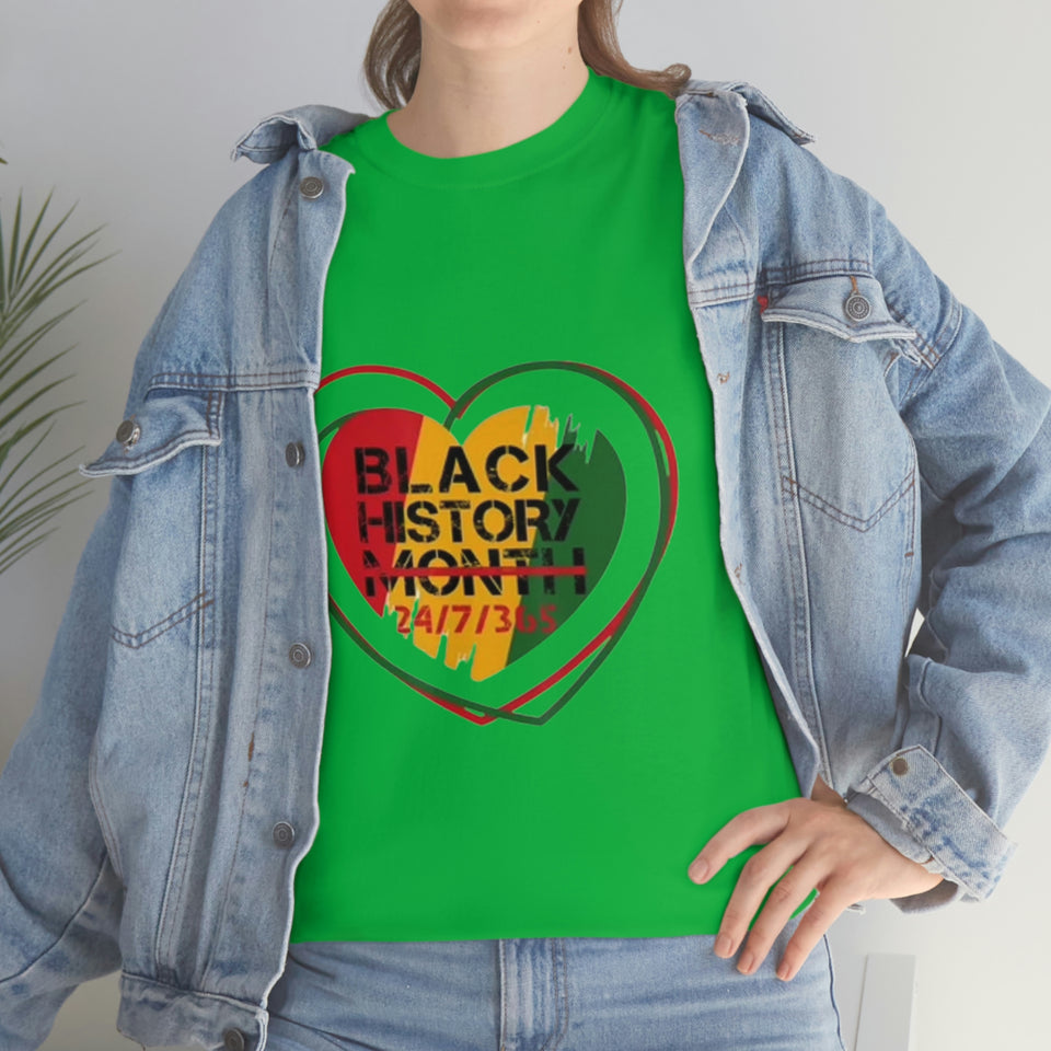 Black History 24/7/365 Cotton Tee