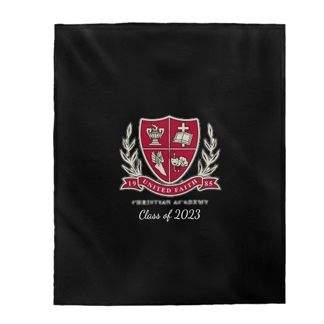 United Faith Christian Class of 2023 Velveteen Plush Blanket