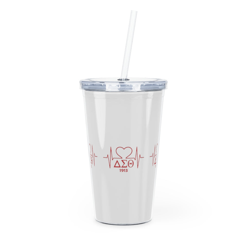 Delta Heartbeat Plastic Tumbler with Straw