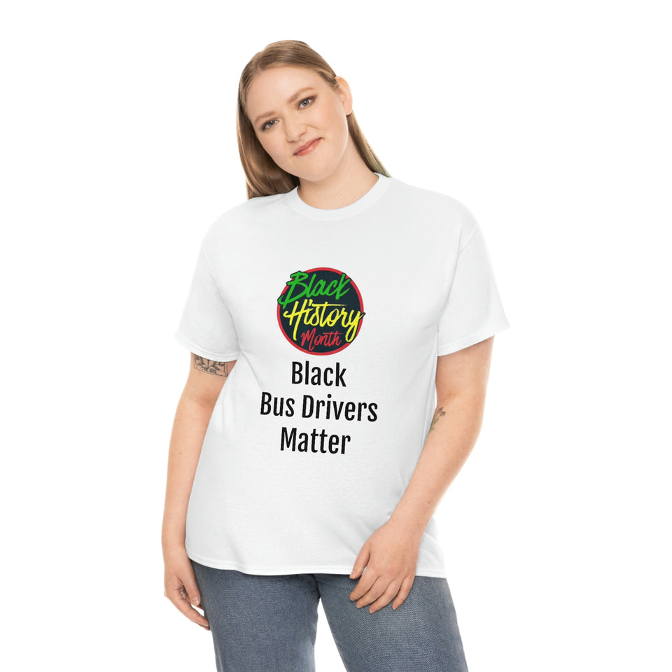 Black Bus Drivers Matter Cotton Tee