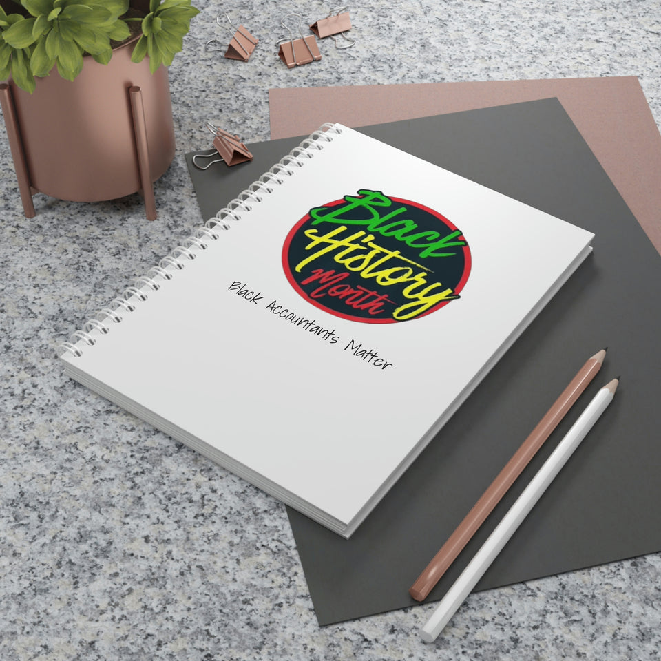 Black Accountants Matter Spiral Notebook