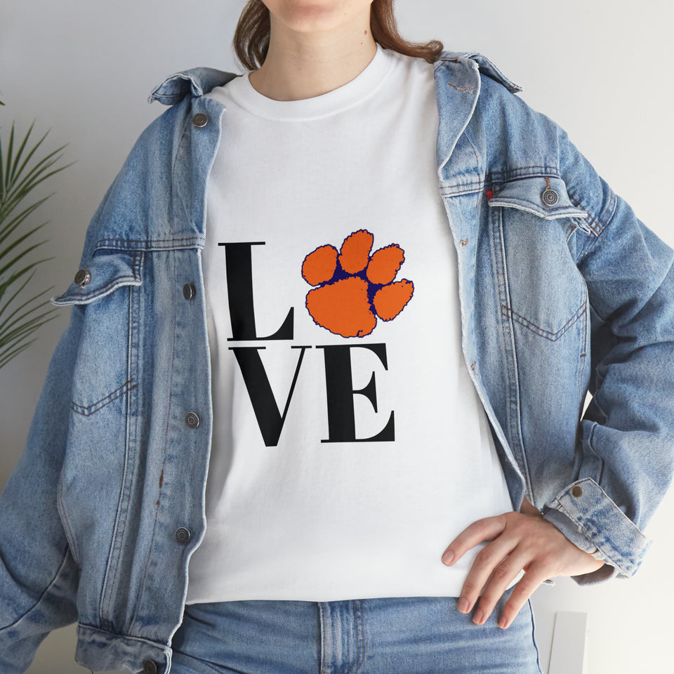 LOVE Clemson Unisex Heavy Cotton Tee