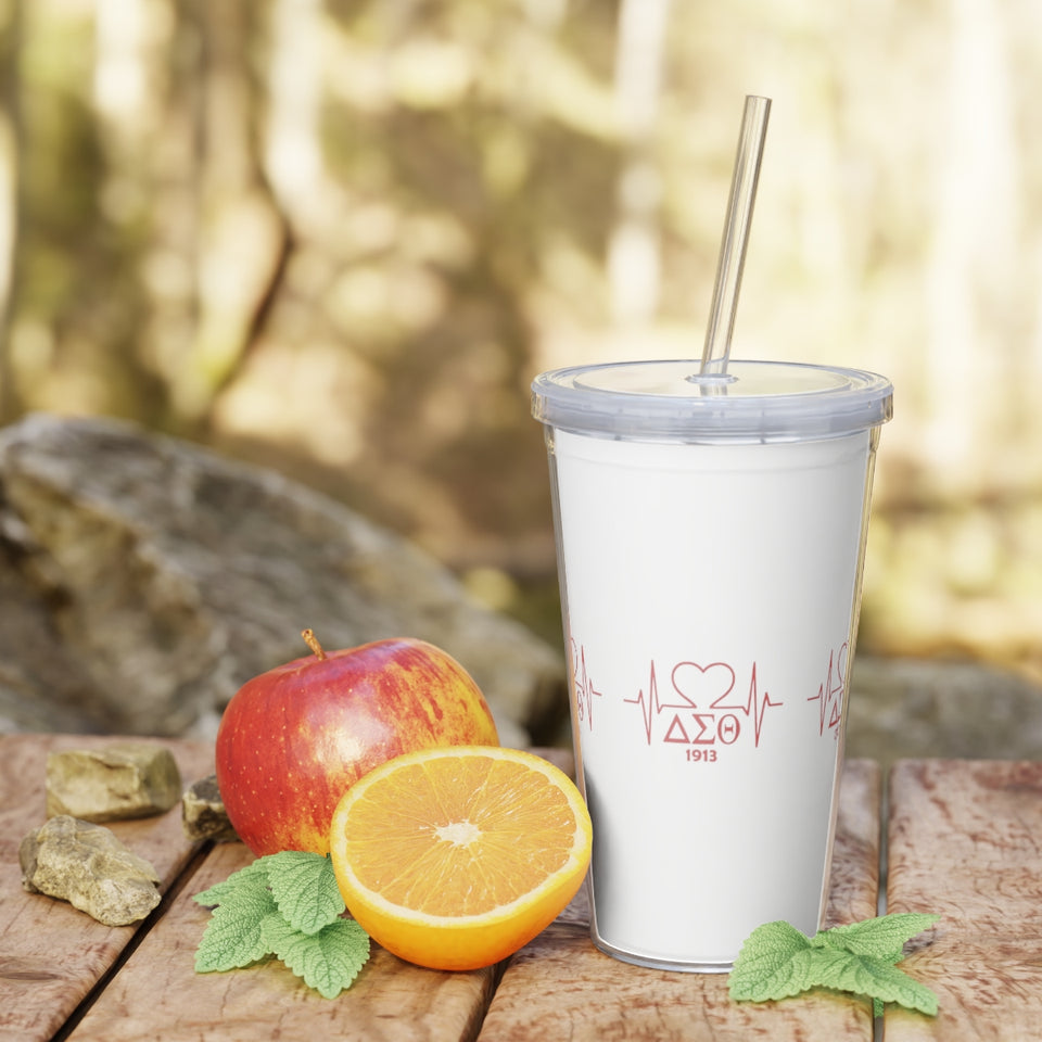 Delta Heartbeat Plastic Tumbler with Straw