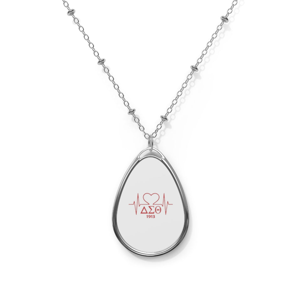 Delta Heartbeat Oval Necklace