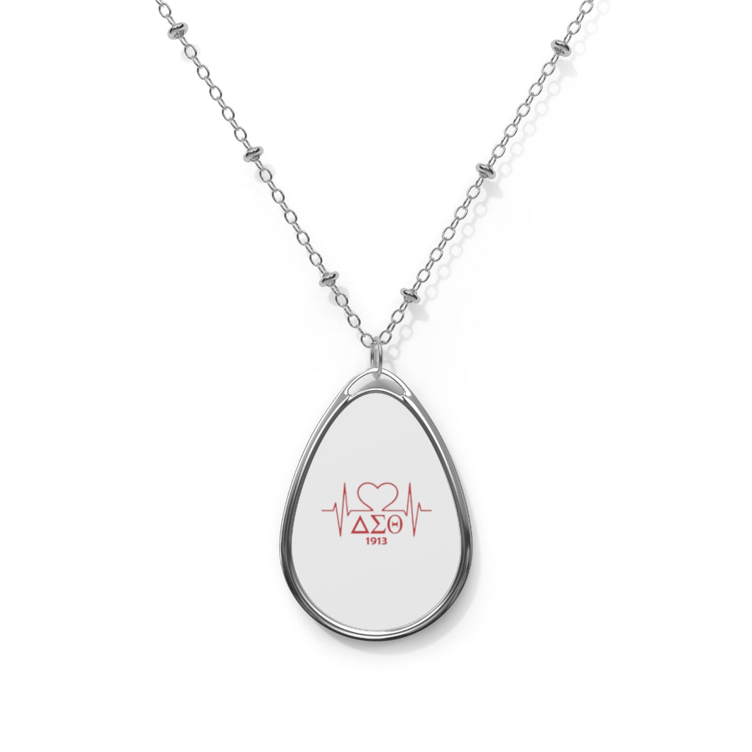 Delta Heartbeat Oval Necklace