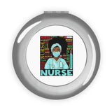Black Nurse Compact Travel Mirror