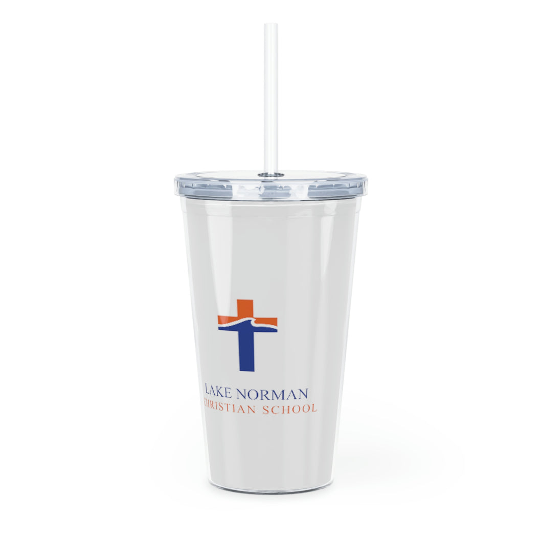 Lake Norman Christian School Plastic Tumbler with Straw