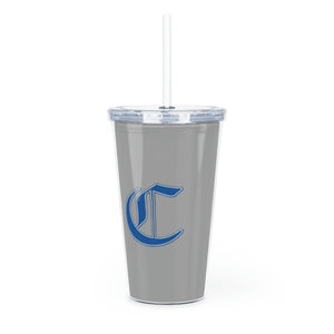 Charlotte Christian Plastic Tumbler with Straw