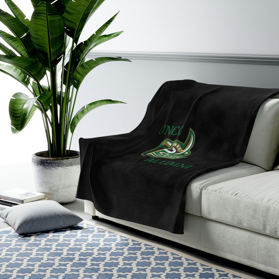 UNCC ALUMNI Velveteen Plush Blanket