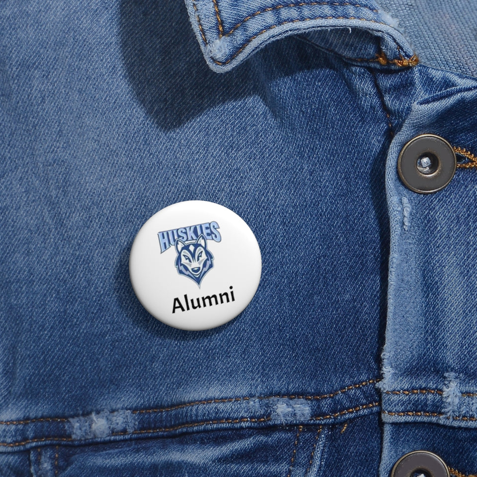 Hunter Huss HS Alumni Custom Pin Buttons