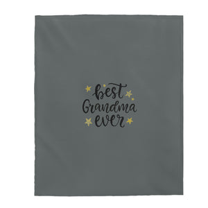 Best Grandma Ever Velveteen Plush Blanket