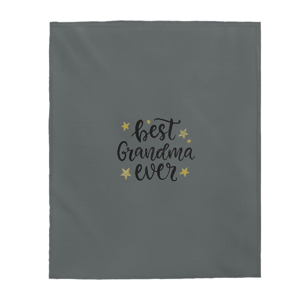 Best Grandma Ever Velveteen Plush Blanket