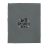 Best Grandma Ever Velveteen Plush Blanket