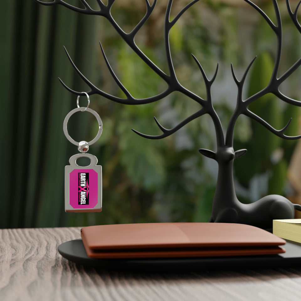 Earth Angel Pink Photo Keyring