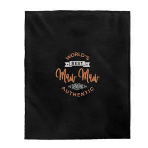 Worlds Best Maw Maw Velveteen Plush Blanket
