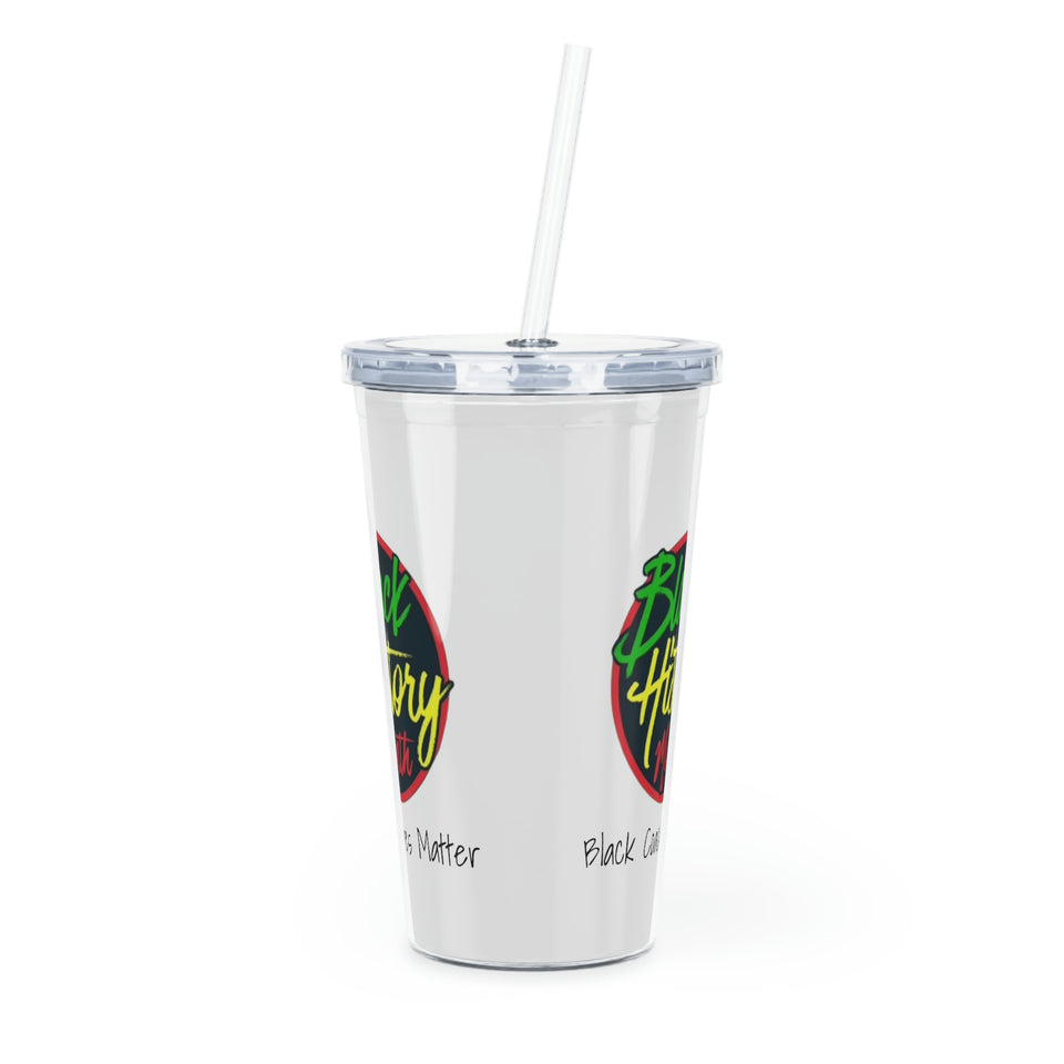 Black Coaches Matter Plastic Tumbler with Straw