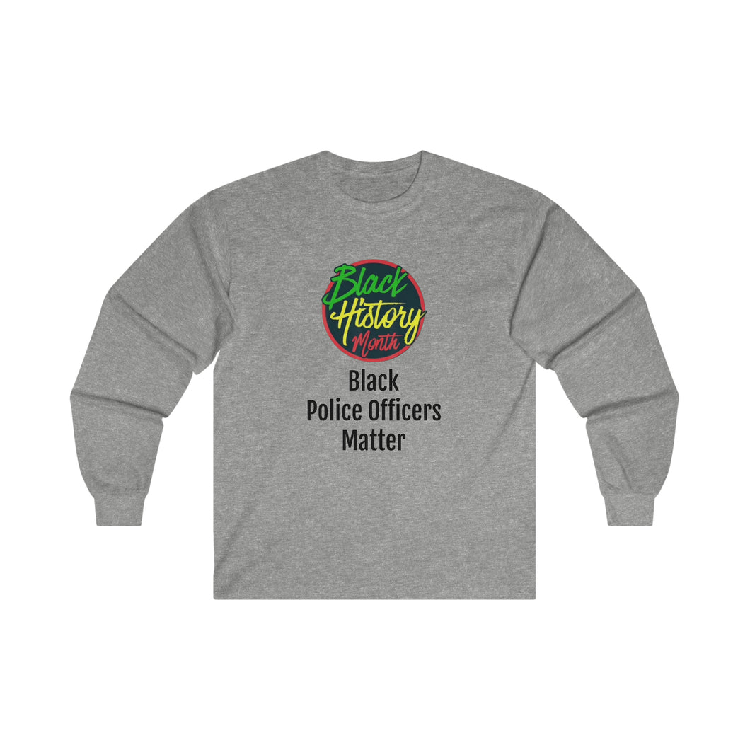 Black Police Officers Matter Long Sleeve Tee