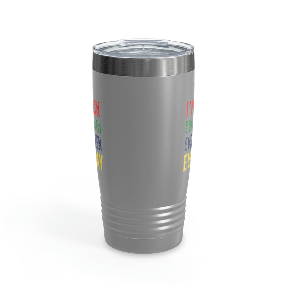 I'm Black Every Month Week Day Ringneck Tumbler, 20oz