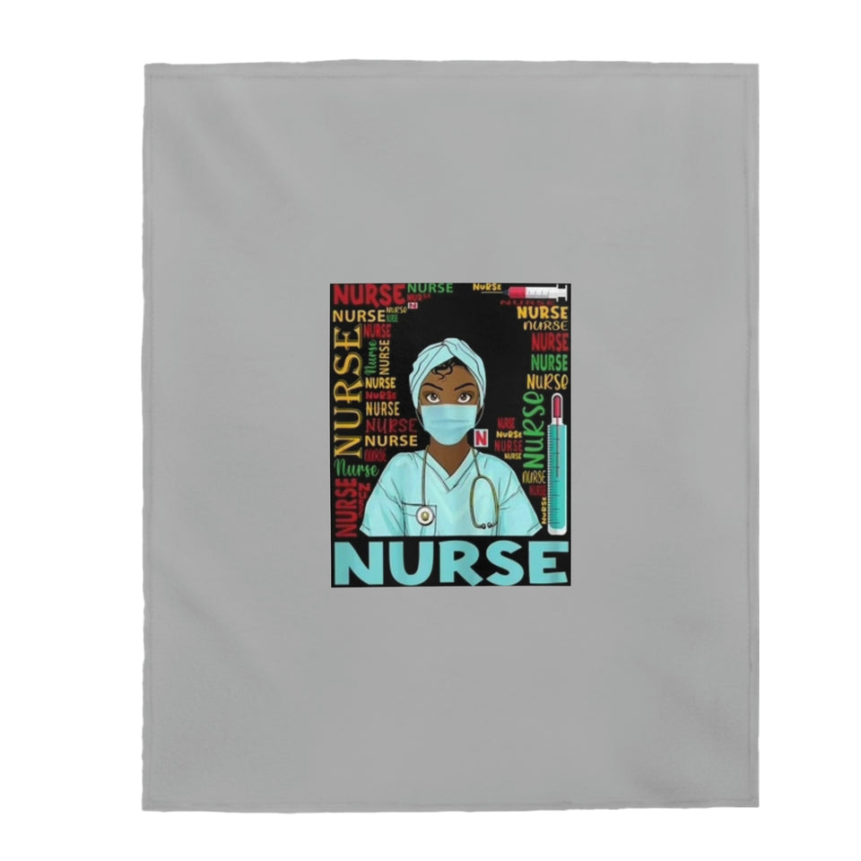 Black Nurse Plush Blanket