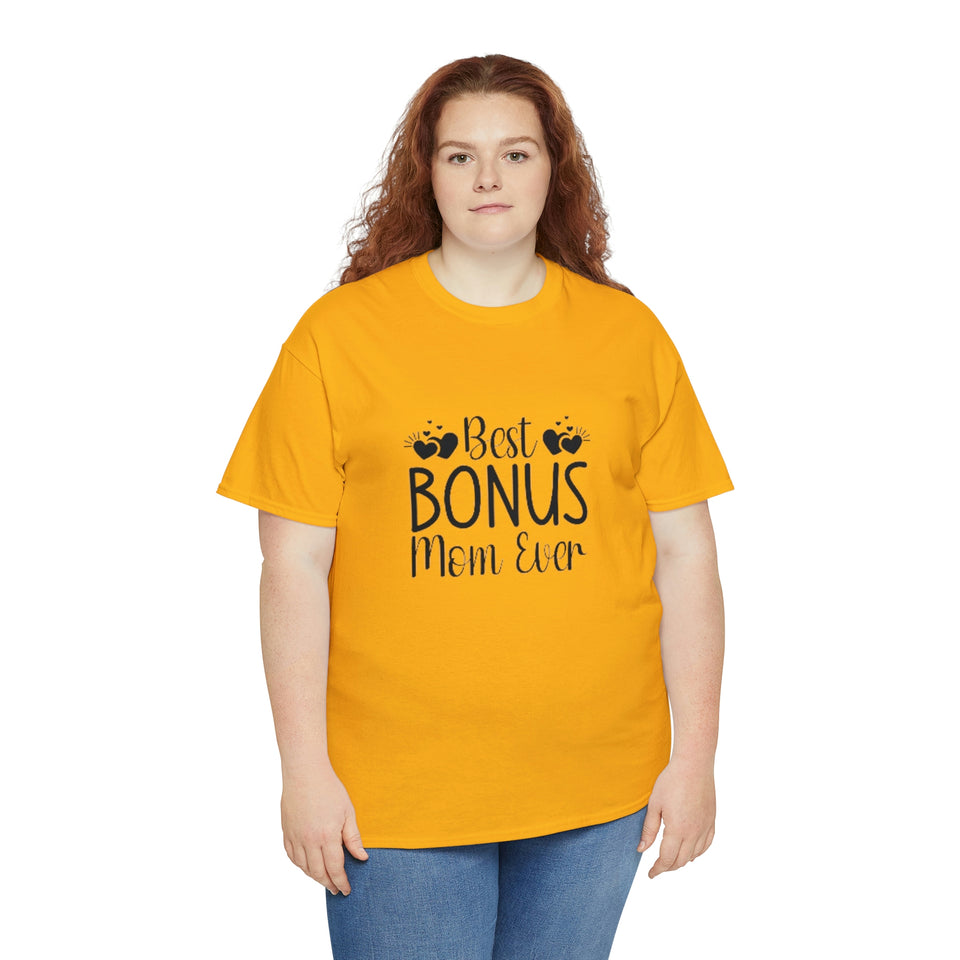 Best Bonus Mom Ever Unisex Heavy Cotton Tee