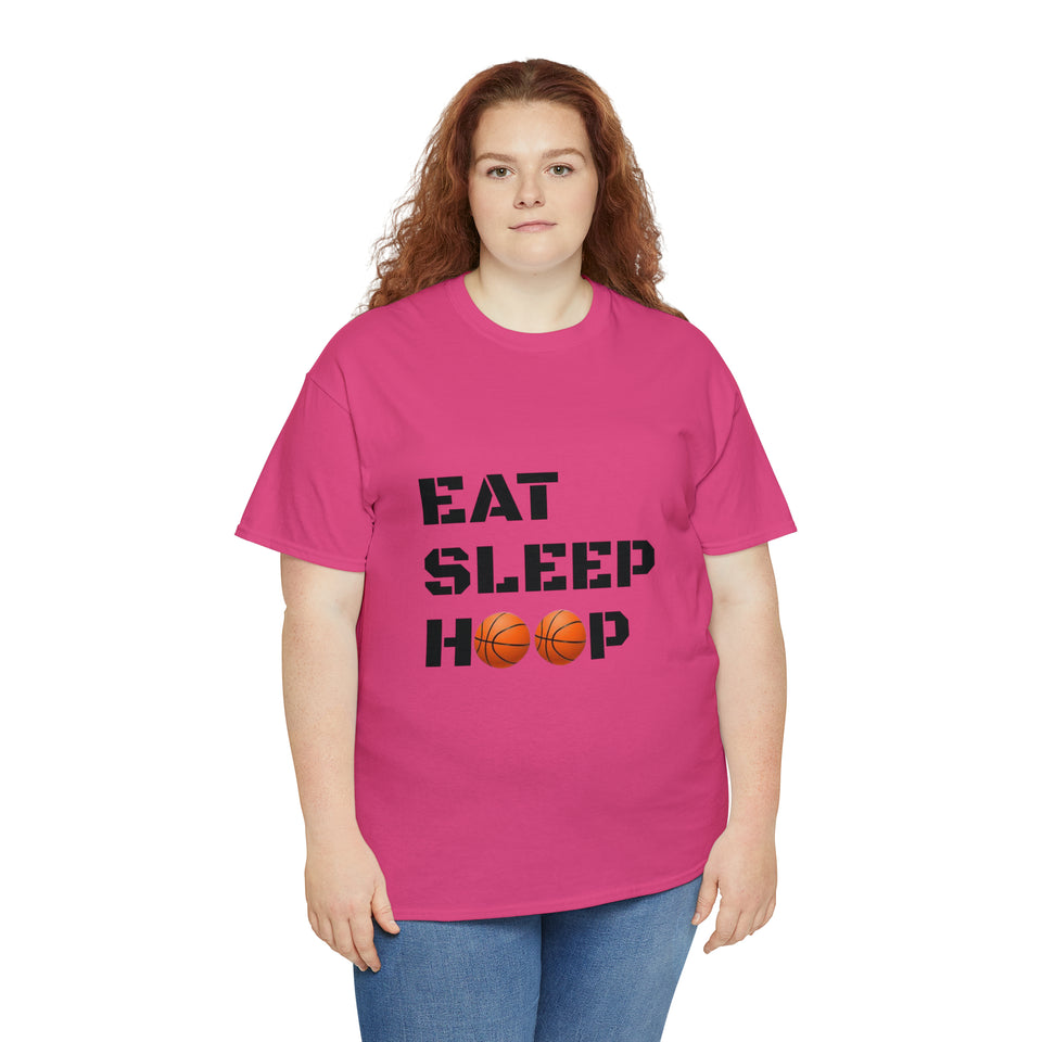 Eat Sleep Hoop Unisex Heavy Cotton Tee