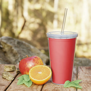 Phillip Berry Plastic Tumbler with Straw