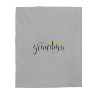 Best Grandma Ever Velveteen Plush Blanket